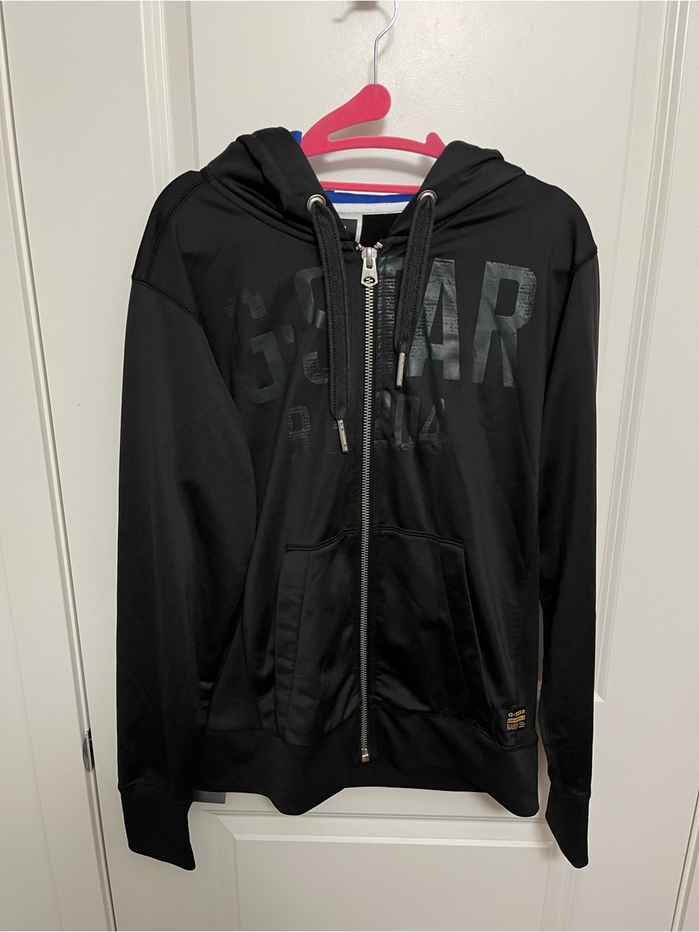 G-Star Raw Men's Black Zip Up Hoodie in size M